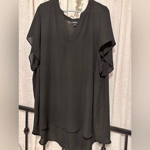 Torrid top black challis material